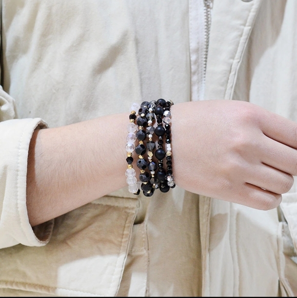 Beautiful Trendy 5Pc/Set Multilayer Natural Stone - Picture 3 of 8